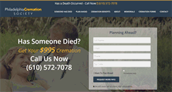 Desktop Screenshot of cremationsocietyofphiladelphia.com